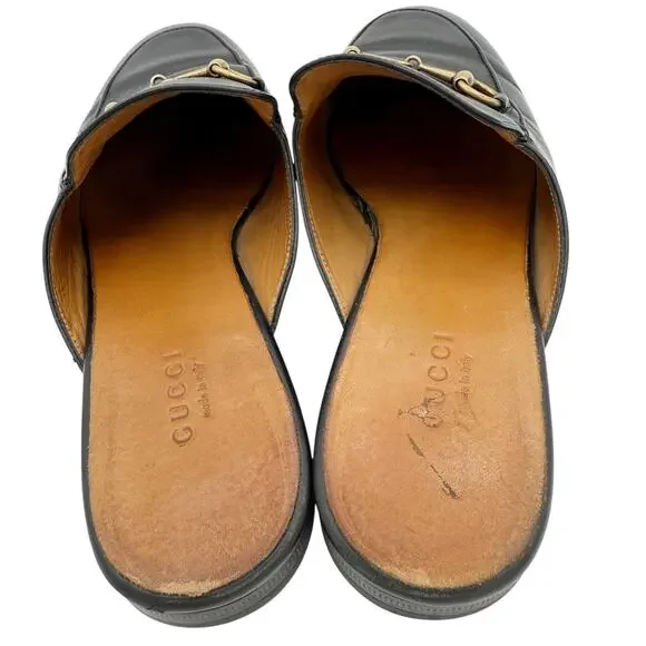 Gucci Black Princetown Leather Loafers